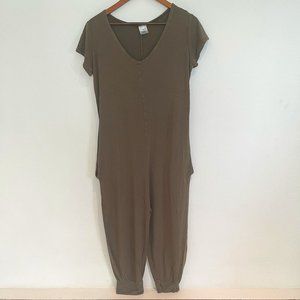 4Fold Threads Woman Green 1 Piece Pullon Stretch Cropped Jumpsuit Romper Size S